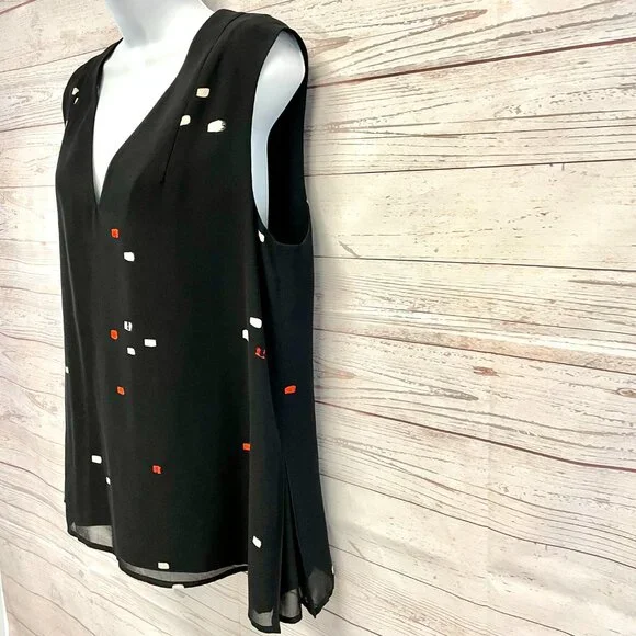 Grey by Jason Wu Abstract Print Sleeveless Blouse - Picture 3 of 10